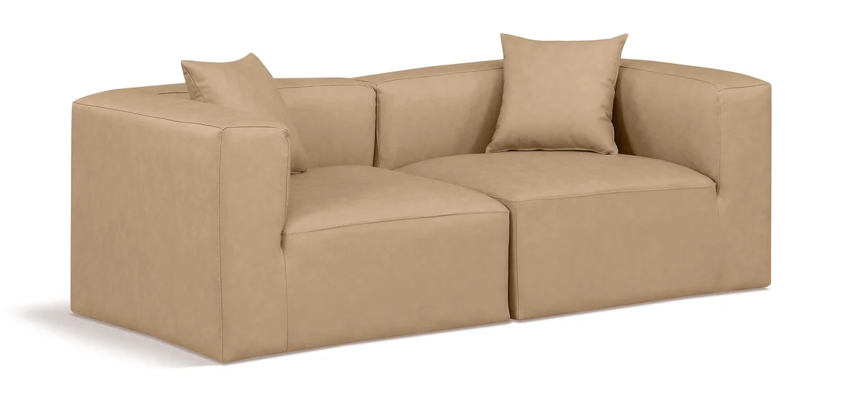 Cube - Modular 2 Seat Sofa - Tan