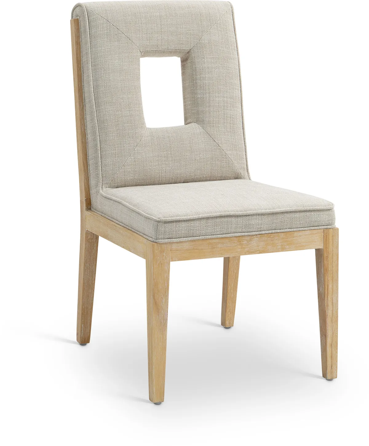 Gwendolyn - Dining Side Chair With Natural Frame (Set of 2) - Cream
