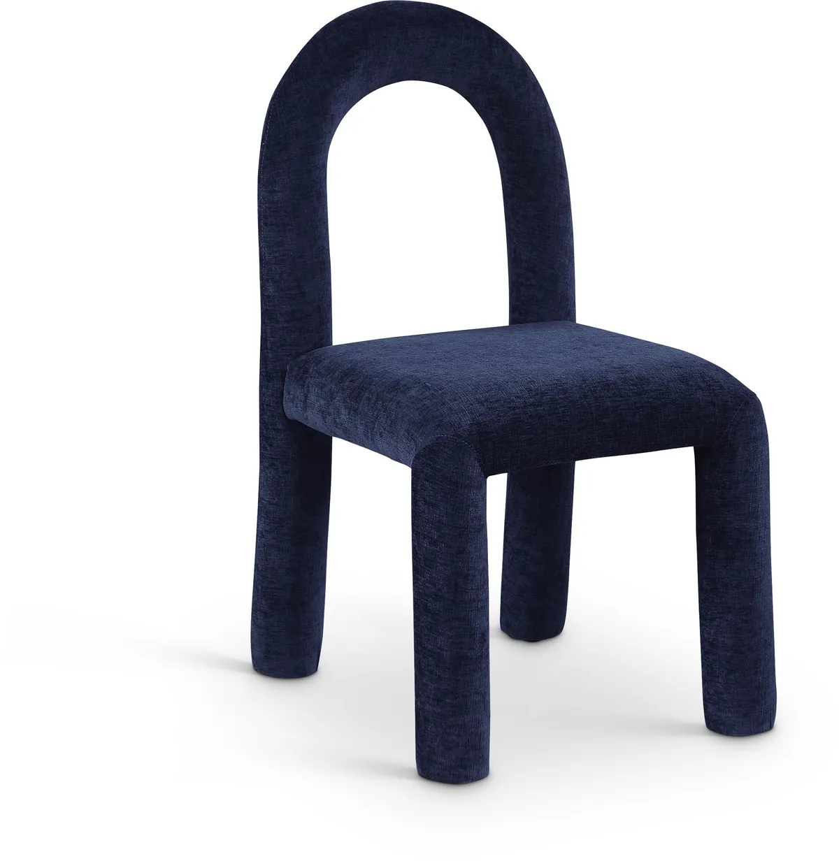 Amari - Chenille Fabric Dining Chair (Set of 2) - Navy