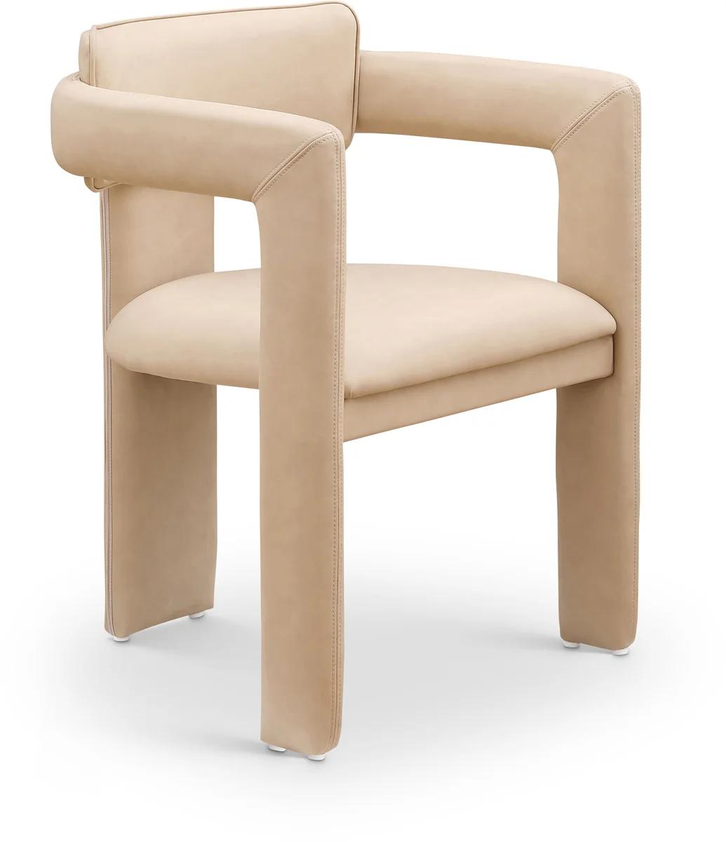 Brenda - Faux Leather Dining Chair (Set of 2) - Tan