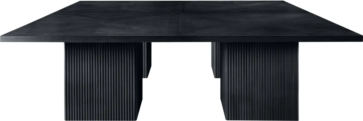 Belinda - Mid-Century Modern Modular Dining Table - Black - View 2