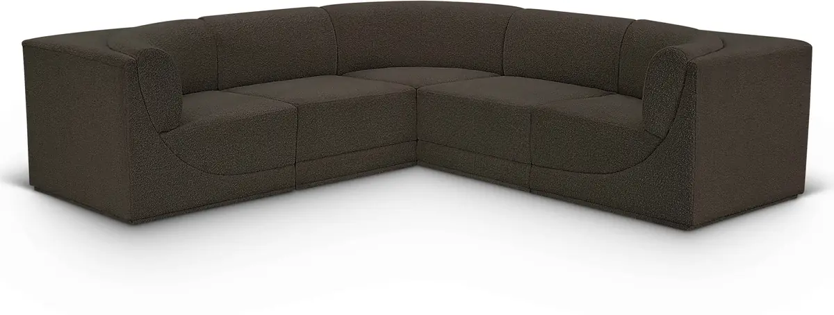 Ollie - 5 Piece Modular Corner Sectional - Brown