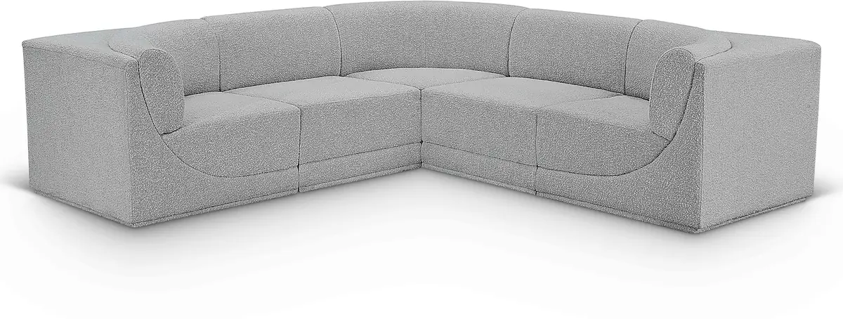 Ollie - 5 Piece Modular Corner Sectional - Gray