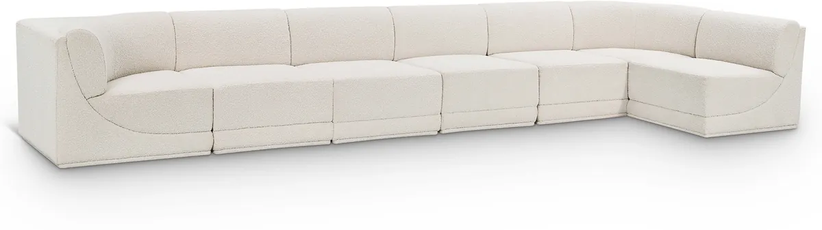 Ollie - 7 Piece Modular Sectional - Cream
