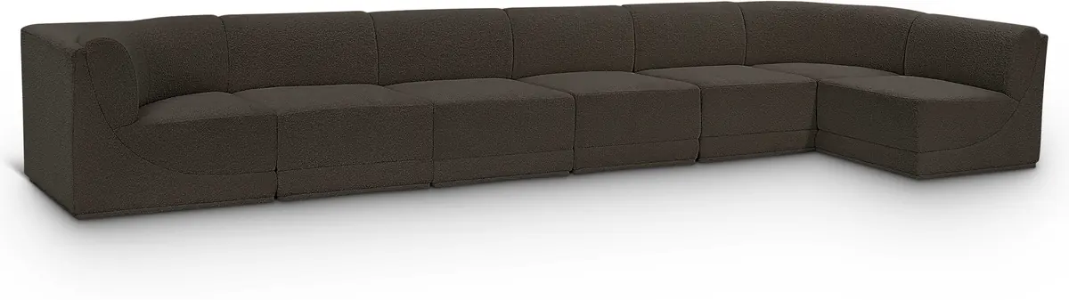 Ollie - 7 Piece Modular Sectional - Brown