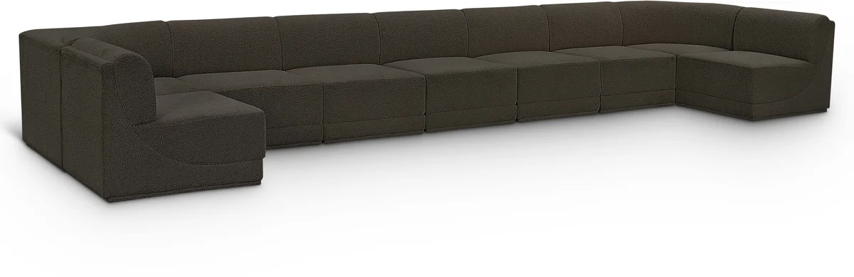 Ollie - 9 Piece Modular Sectional - Brown