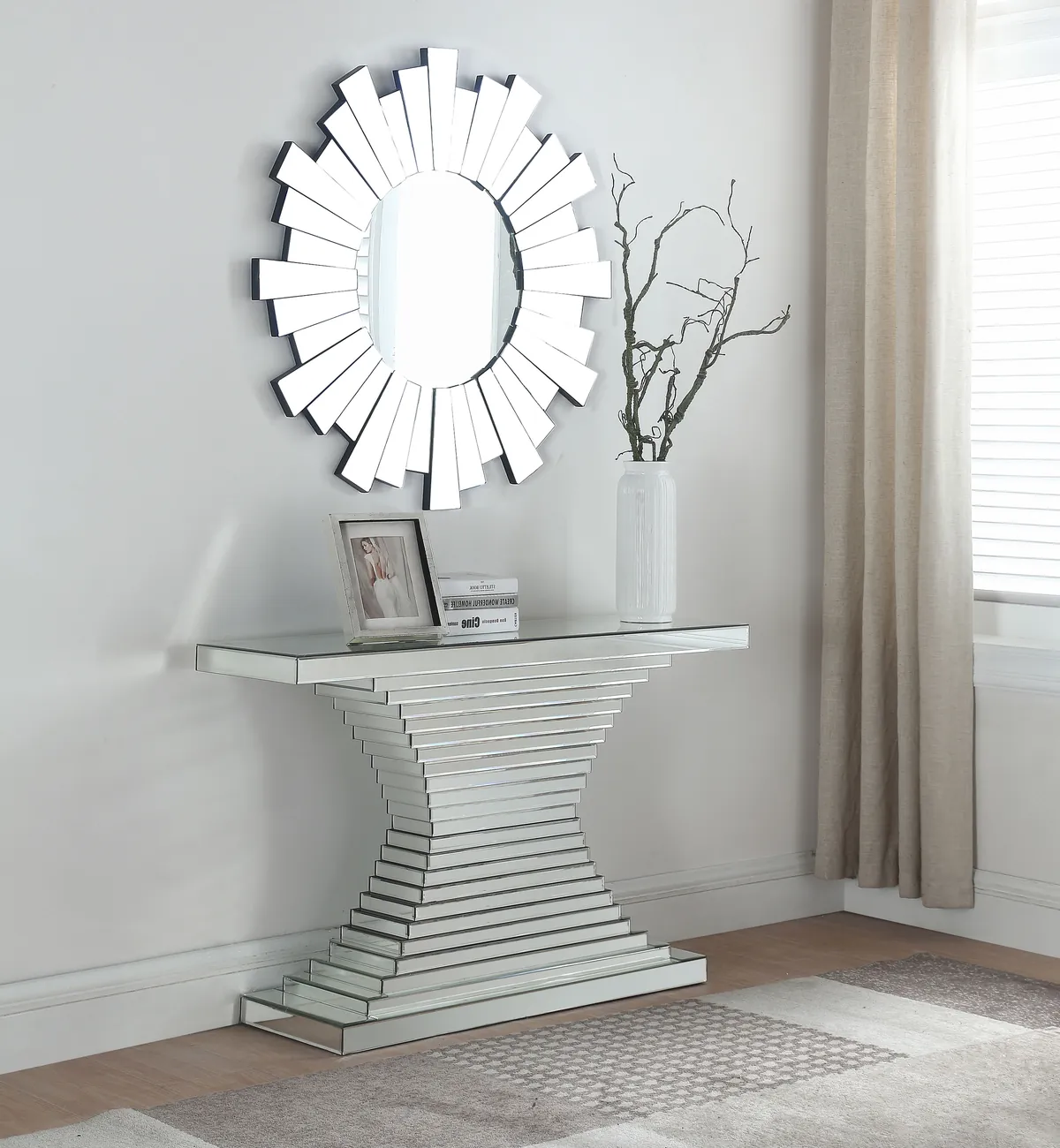 Nexus - Console Table - Pearl Silver - View 2