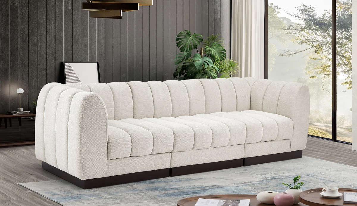 Quinn - 3 Seat Modular Sofa - Cream - View 2