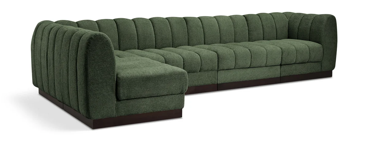 Quinn - 5 Piece Modular Sectional - Green