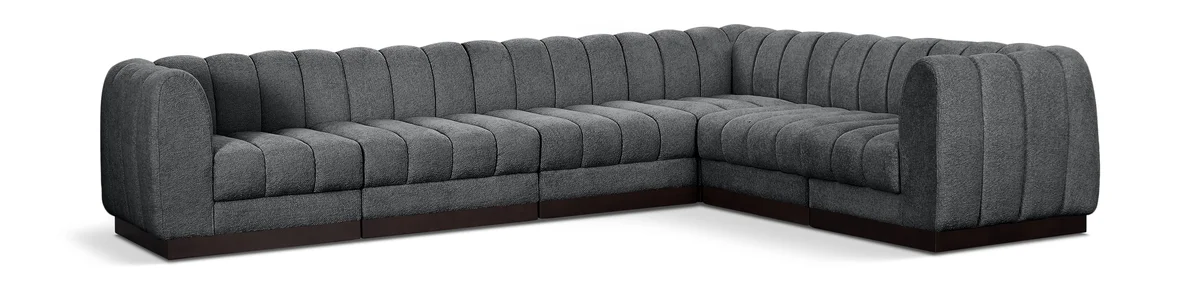 Quinn - 6 Piece Modular Corner Sectional - Gray