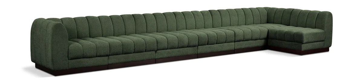 Quinn - 7 Piece Modular Sectional - Green