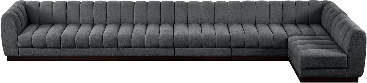 Quinn - 7 Piece Modular Sectional - Gray - View 2