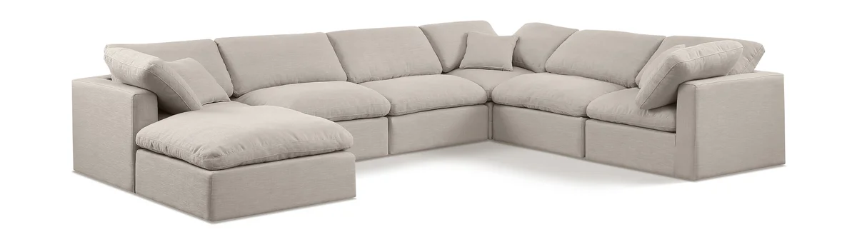 Indulge - Linen 7 Piece Modular Sectional - Ivory