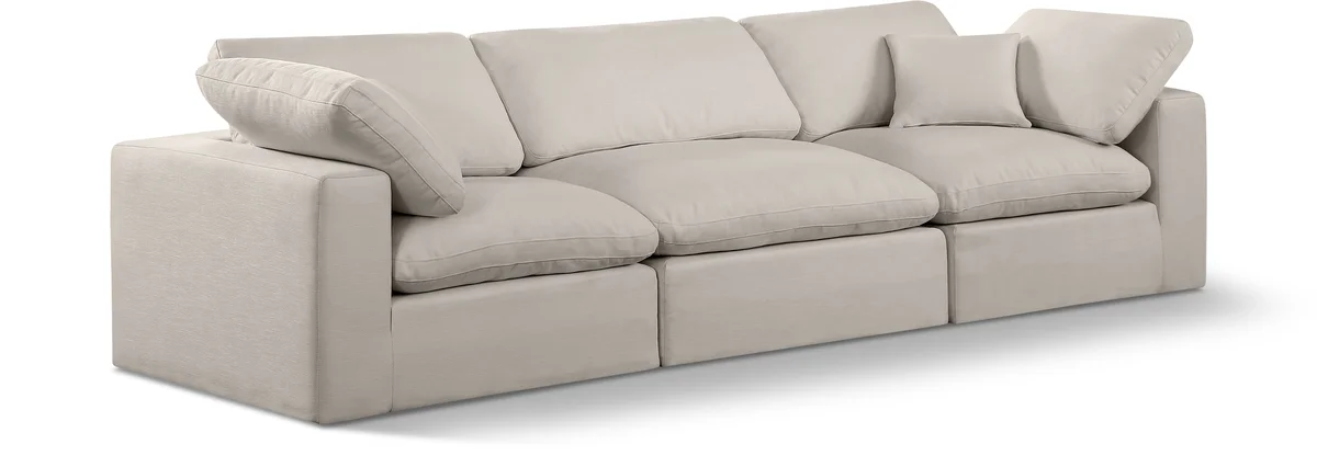 Comfy - Linen Modular Sofa 3 Seats - Ivory