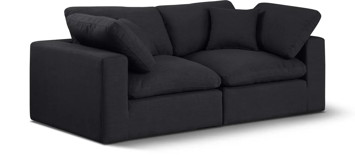 Comfy - Linen Modular Sofa 2 Seats - Charcoal