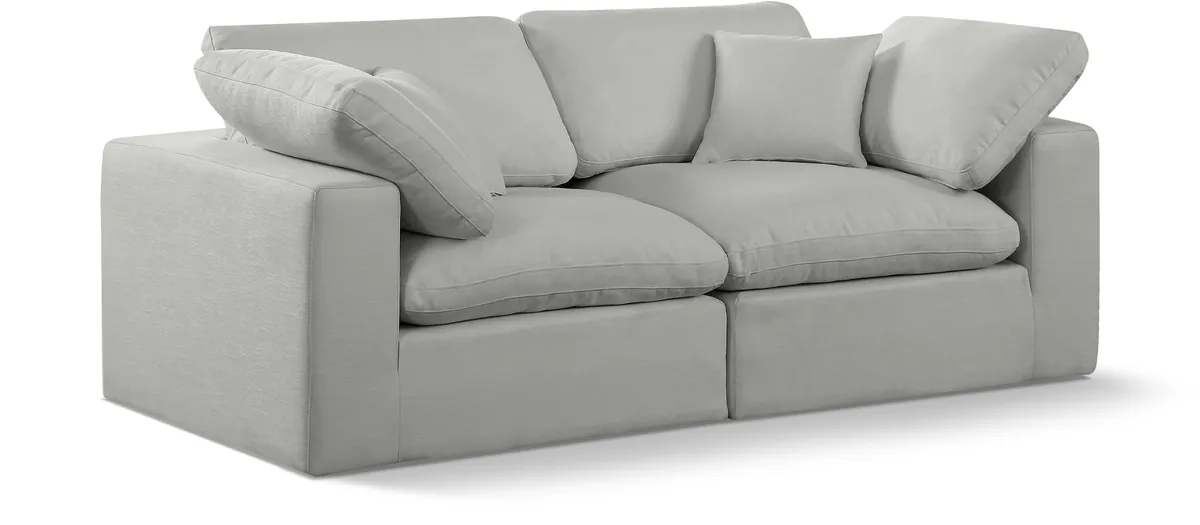 Comfy - Linen Modular Sofa 2 Seats - Gray