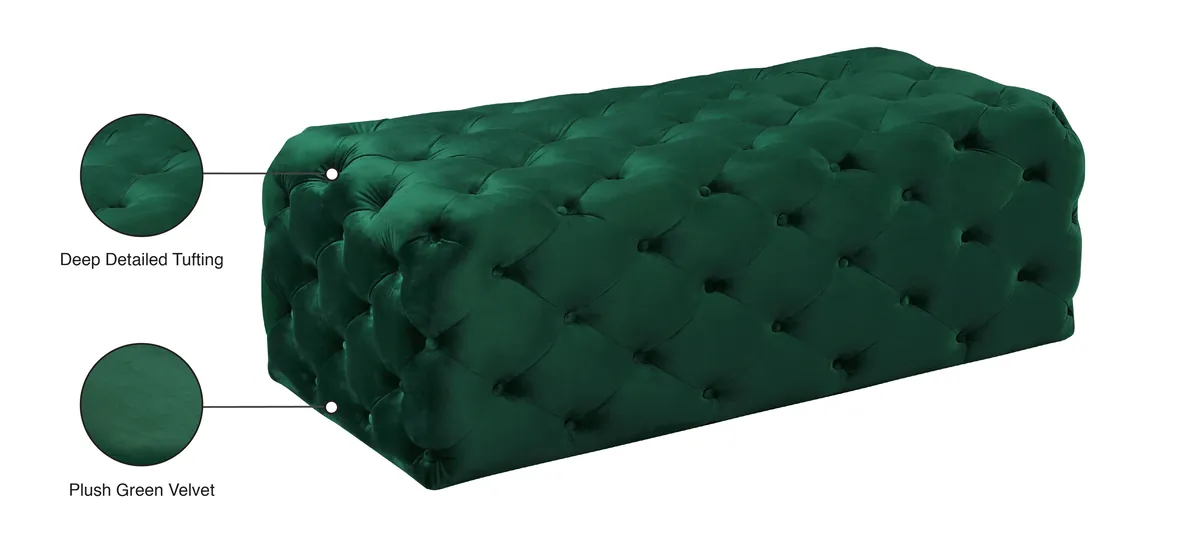 Casey - Ottoman / Bench - Green