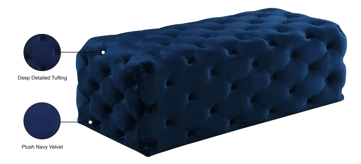 Casey - Ottoman / Bench - Navy