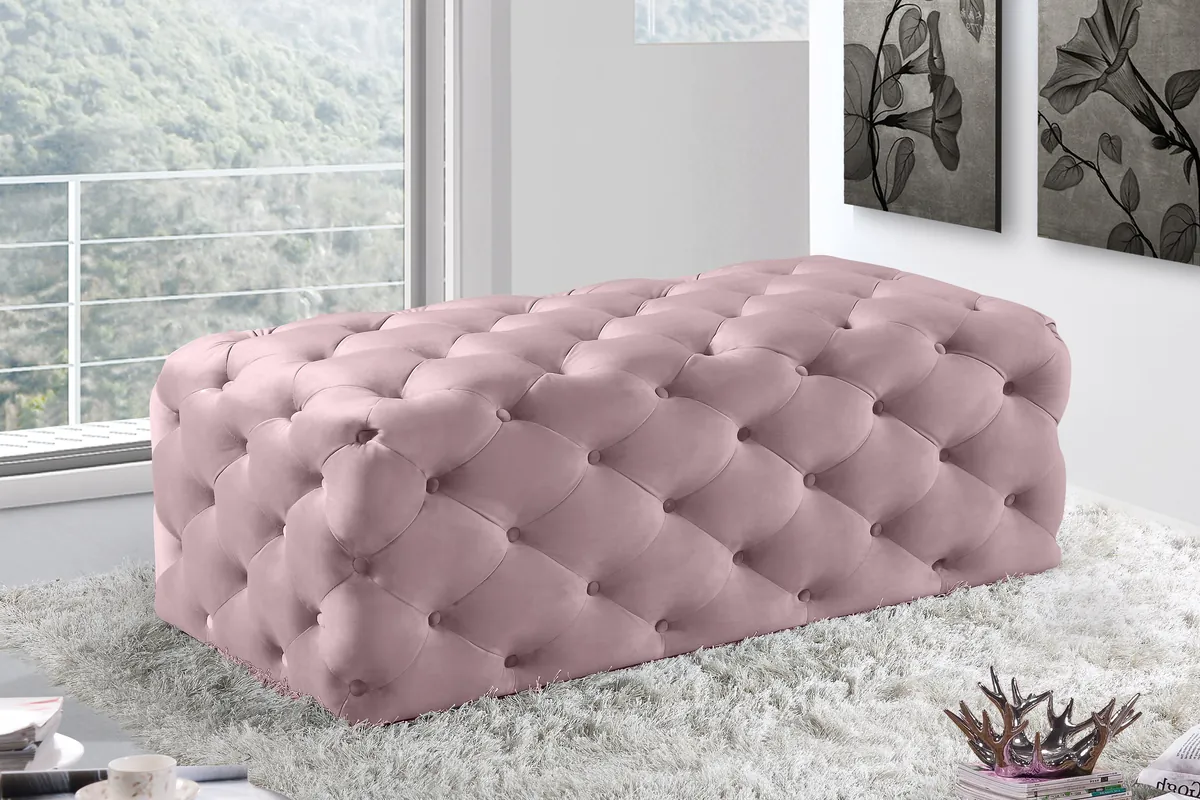 Casey - Ottoman / Bench - Pink - View 2