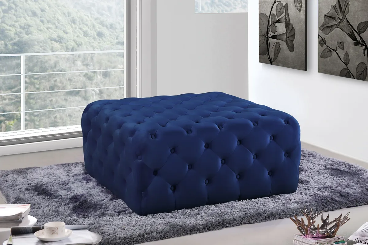 Ariel - Ottoman / Bench - Navy - View 2