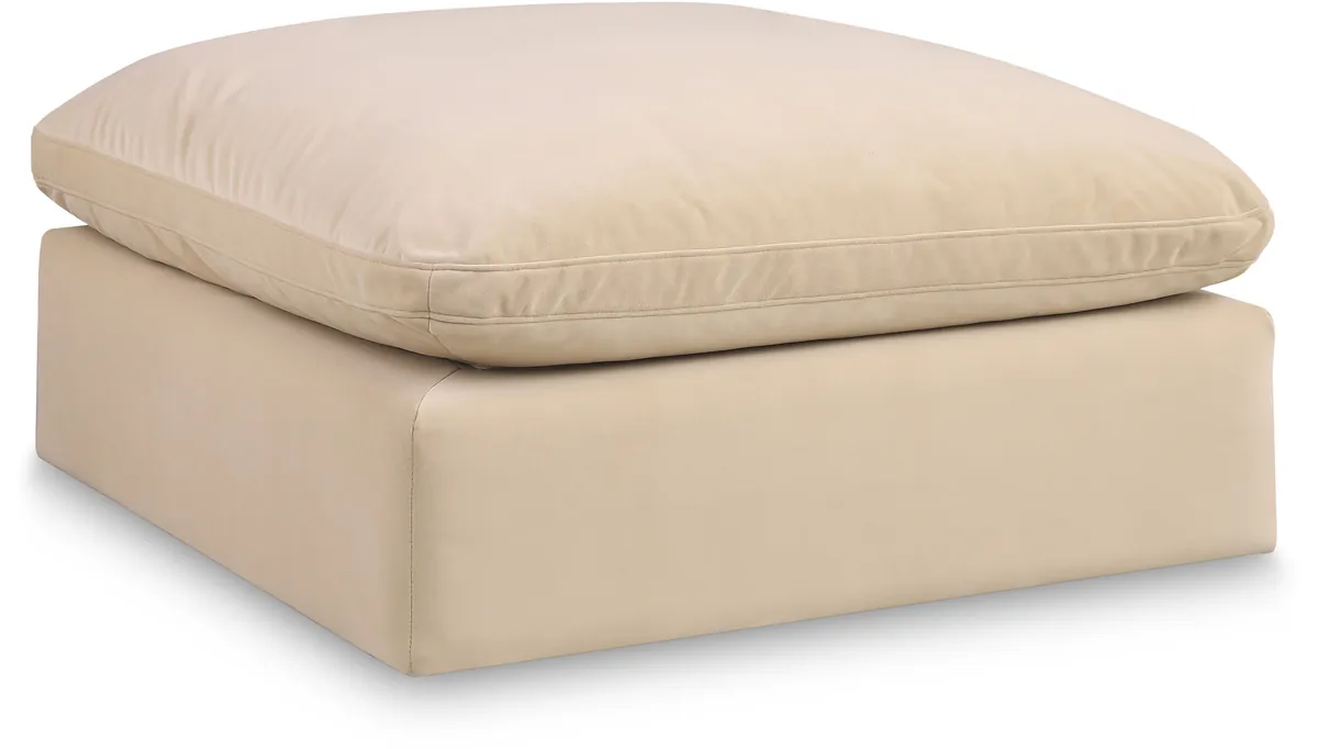 Comfy - Velvet Ottoman - Beige