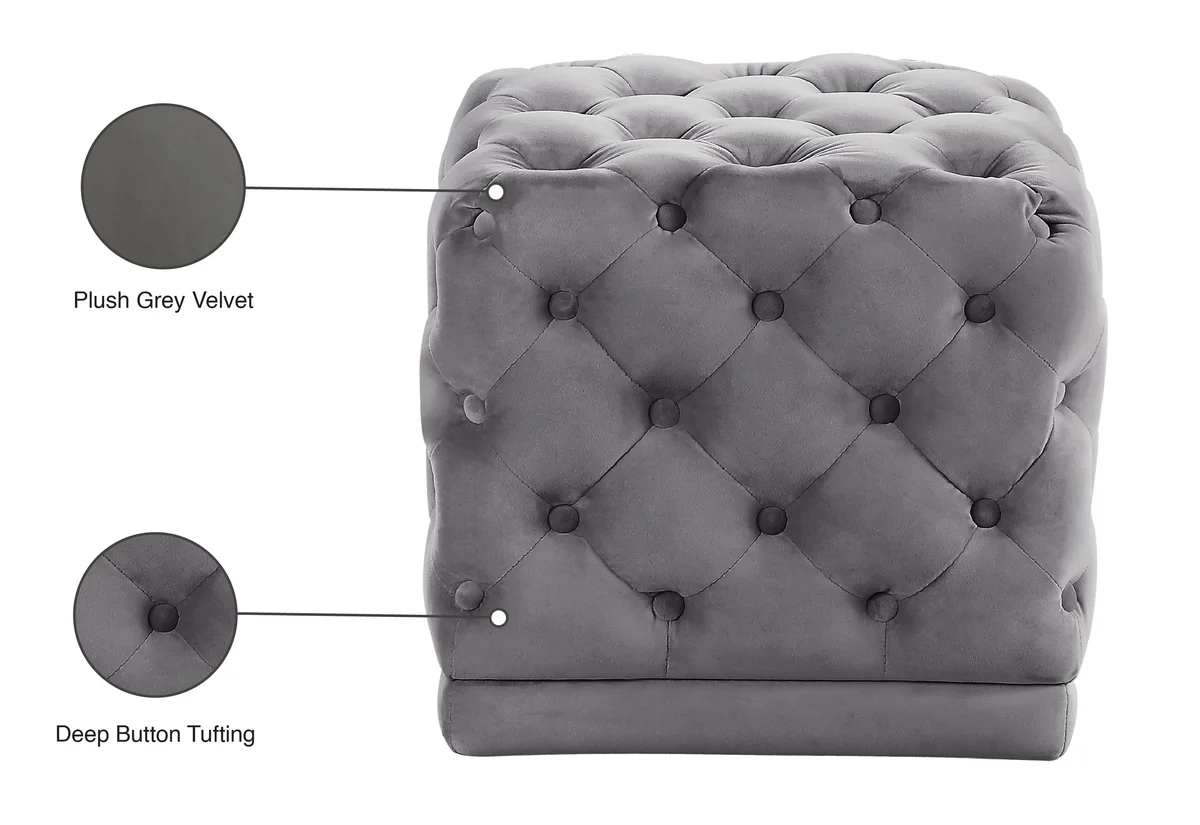Stella - Ottoman / Stool - Gray