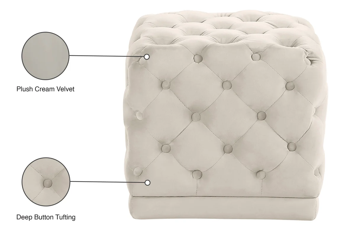 Stella - Ottoman / Stool - Cream