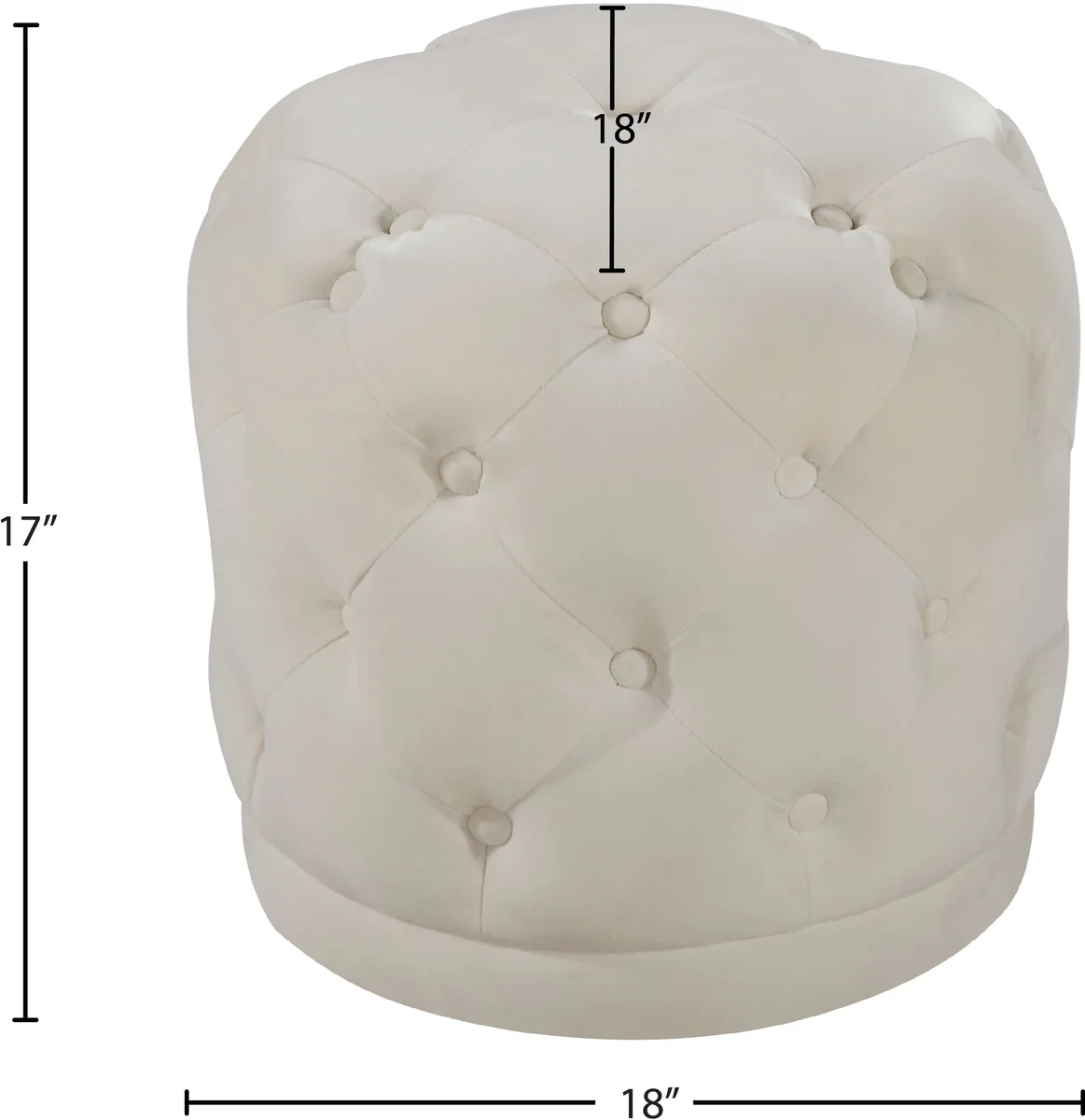 Harper - Ottoman / Stool - Cream