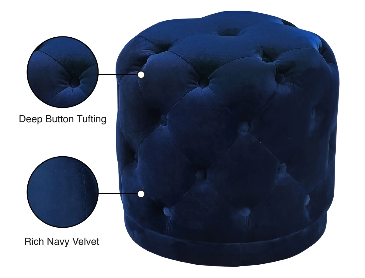 Harper - Ottoman / Stool - Navy