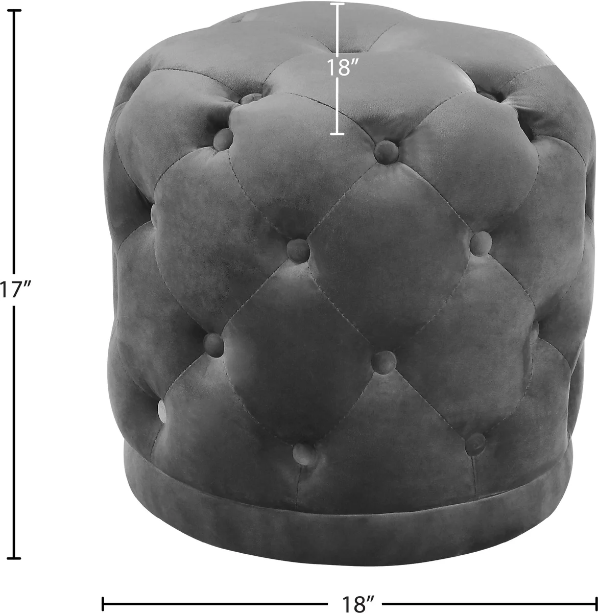 Harper - Ottoman / Stool - Gray