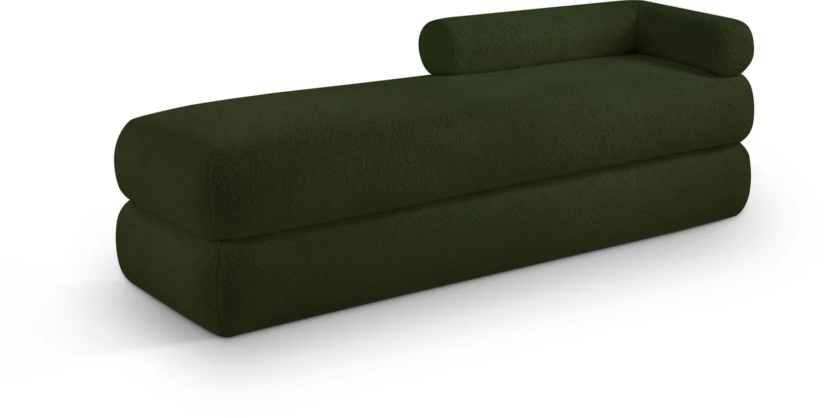 Kennedy - Teddy Fabric Bench - Green