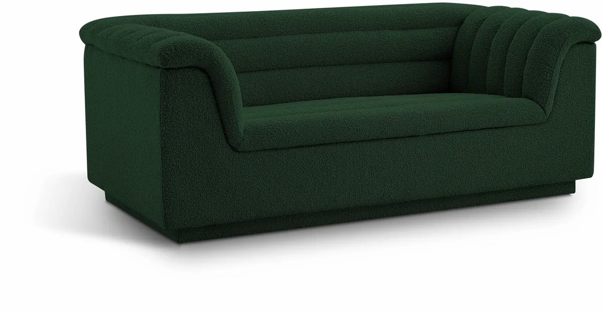 Cascade - Boucle Loveseat - Green