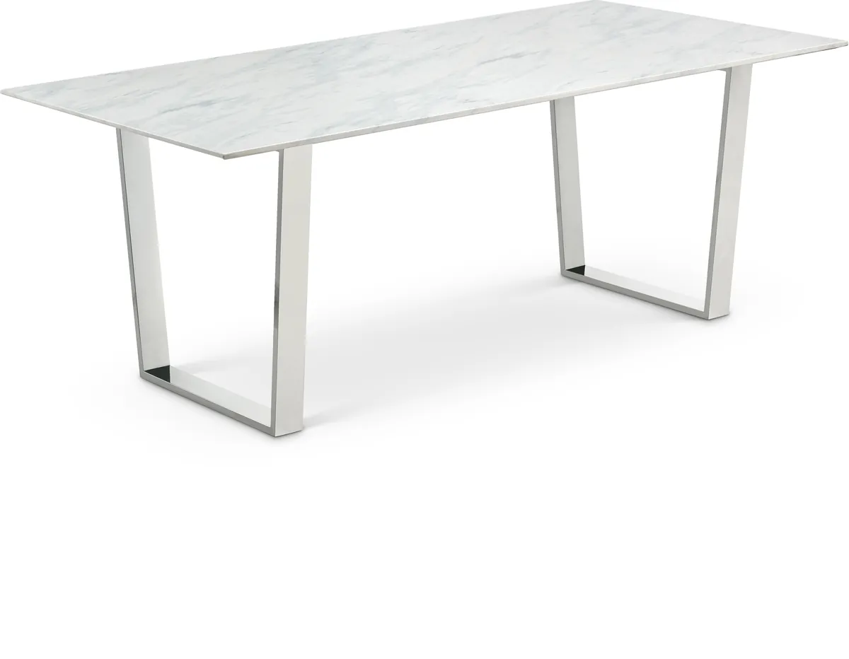 Carlton - Dining Table - Pearl Silver - Steel