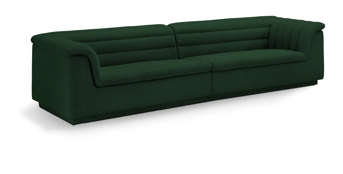 Cascade - Boucle Modular Sofa - Green