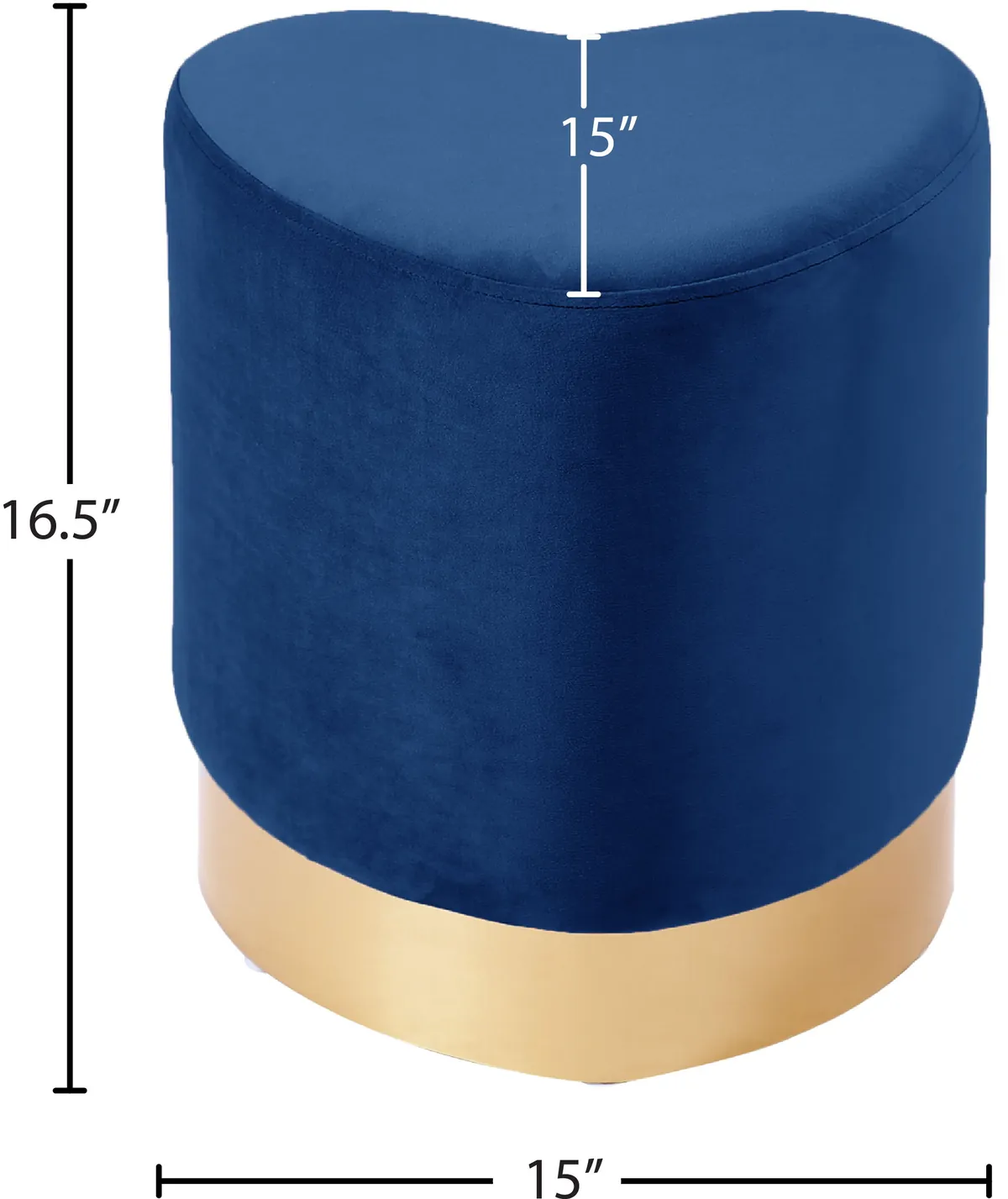 Heart - Ottoman / Stool - Navy