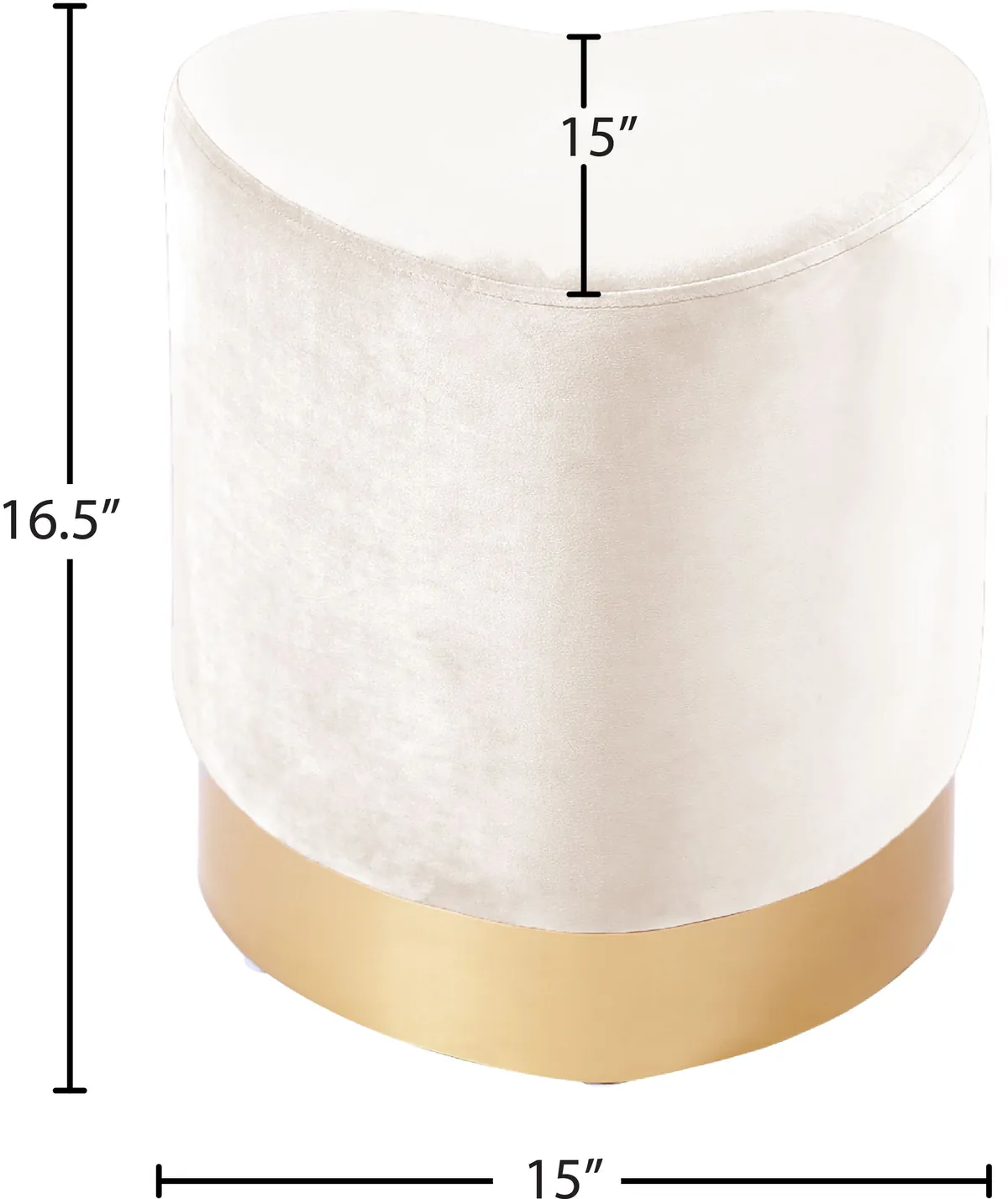 Heart - Ottoman / Stool - Cream