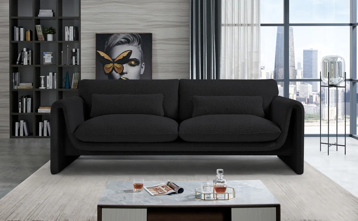 Stylus - Sofa - Black - View 2
