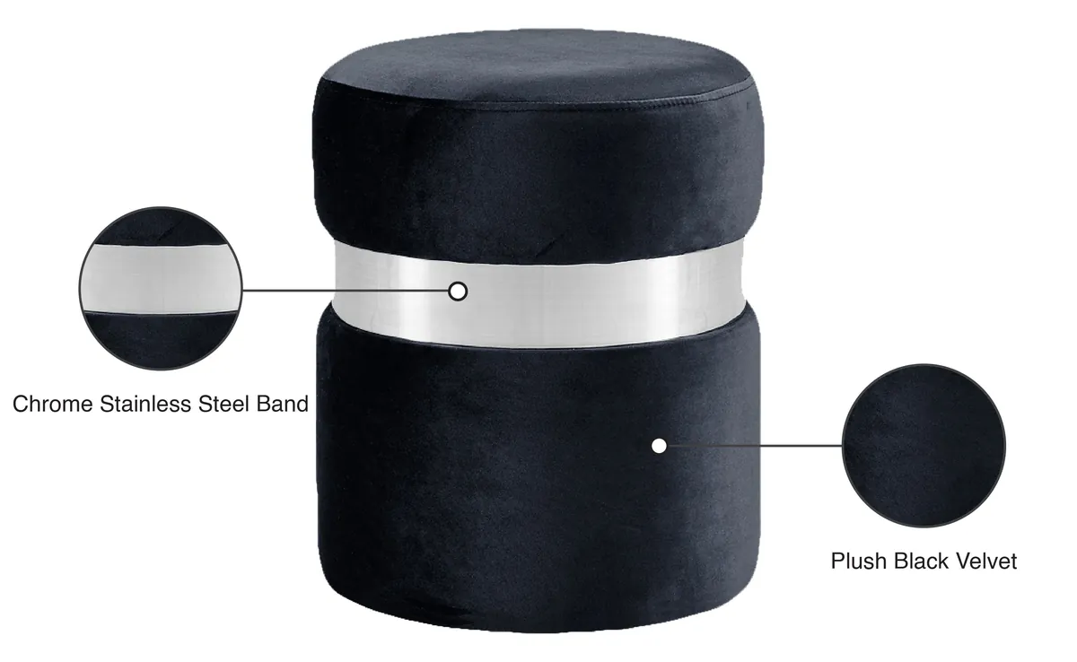 Hailey - Ottoman / Stool - Black