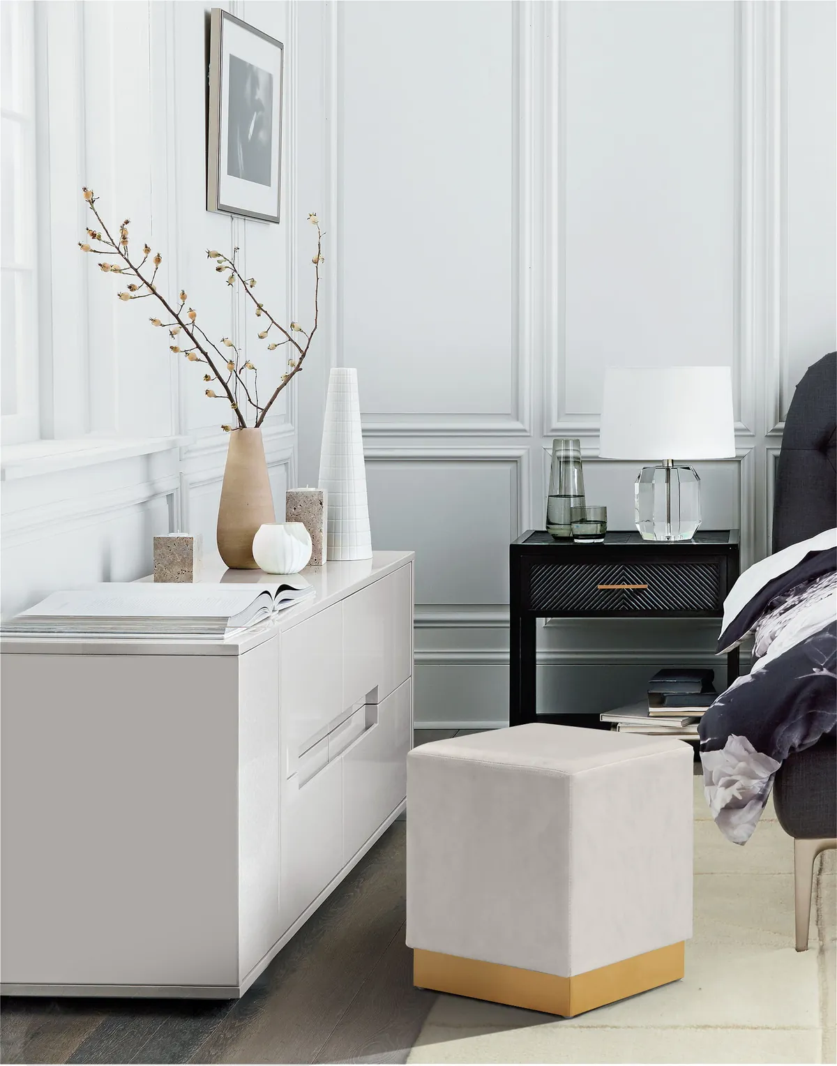 Jax - Ottoman / Stool - Cream - View 2