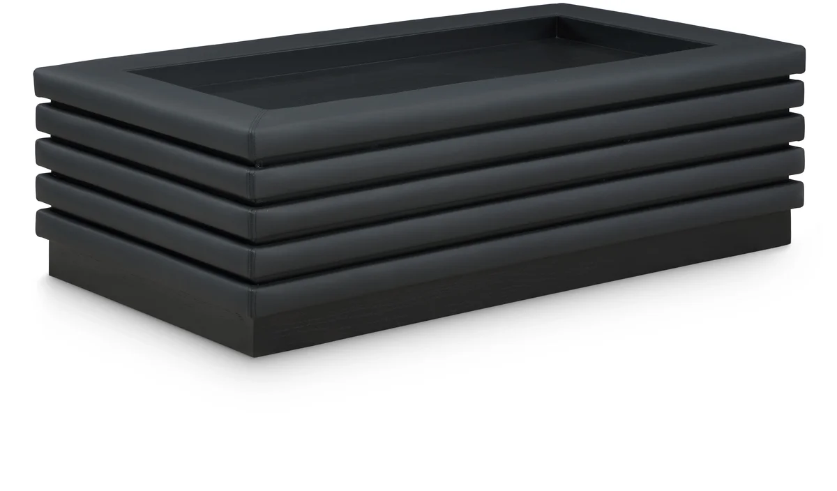 Rory - Coffee Table With Black Base - Black