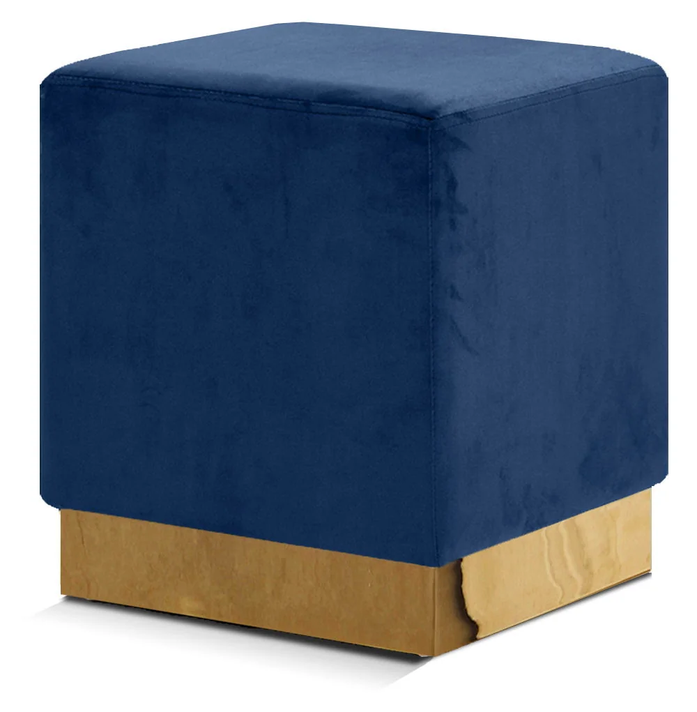 Jax - Ottoman / Stool - Navy - Fabric