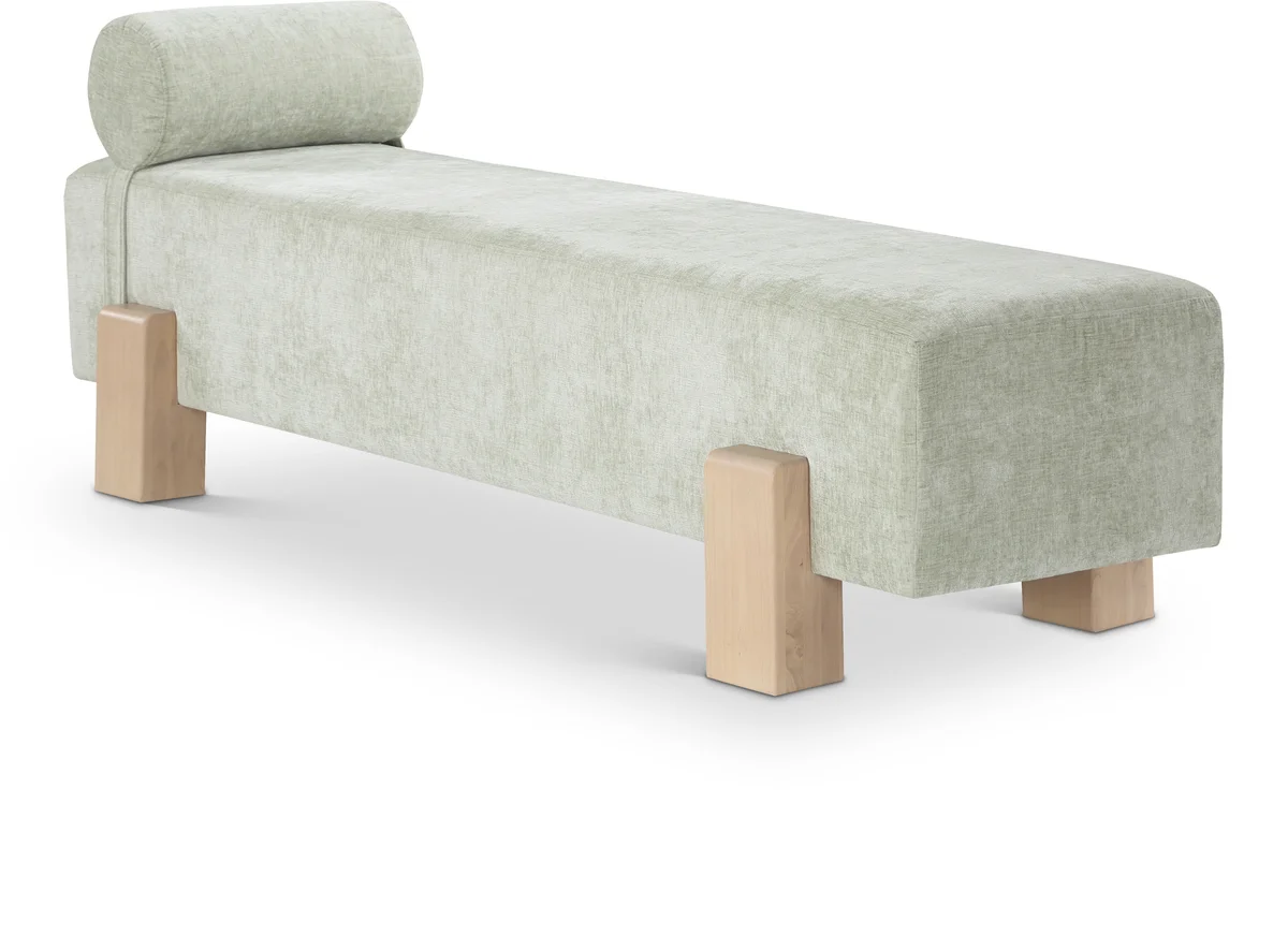 Edison - Fabric Bench - Mint Green