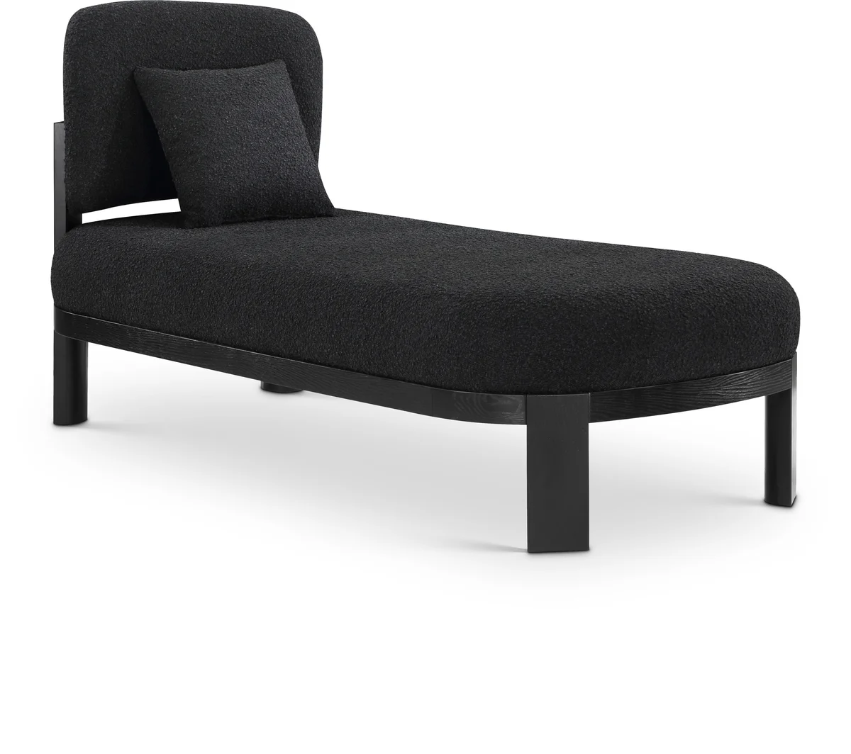 Maybourne - Chaise / Bench With Black Frame - Black