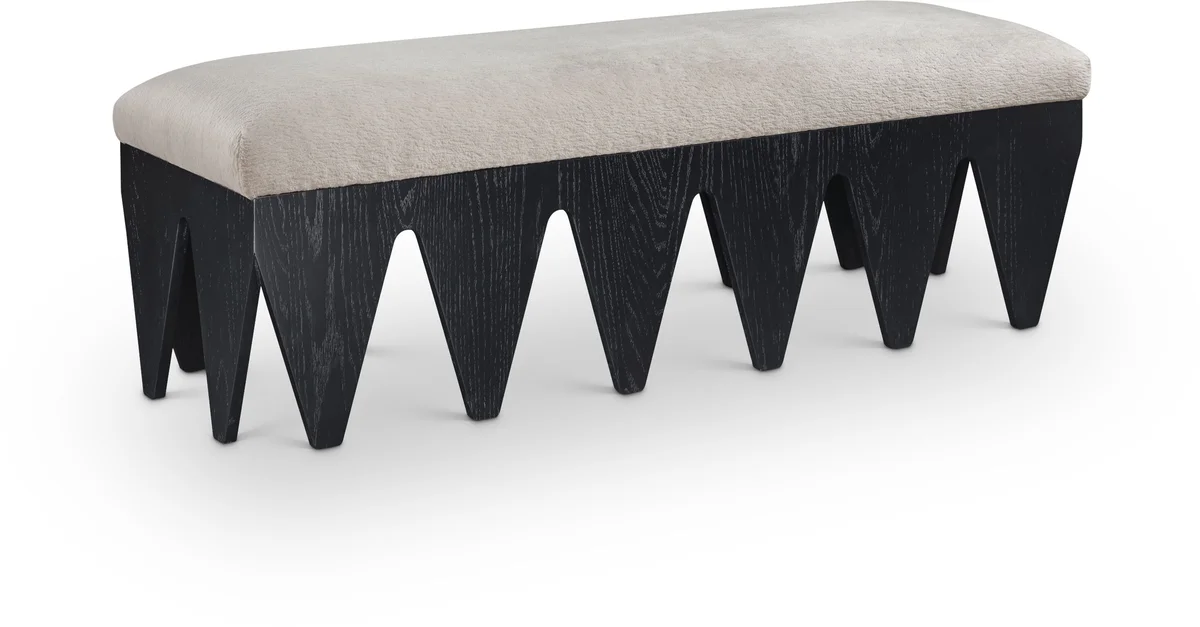 Altair - Bench With Black Base - Beige