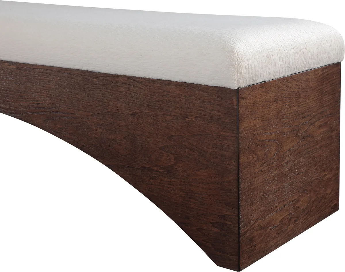 Lawson - Bench With Brown Base - Beige