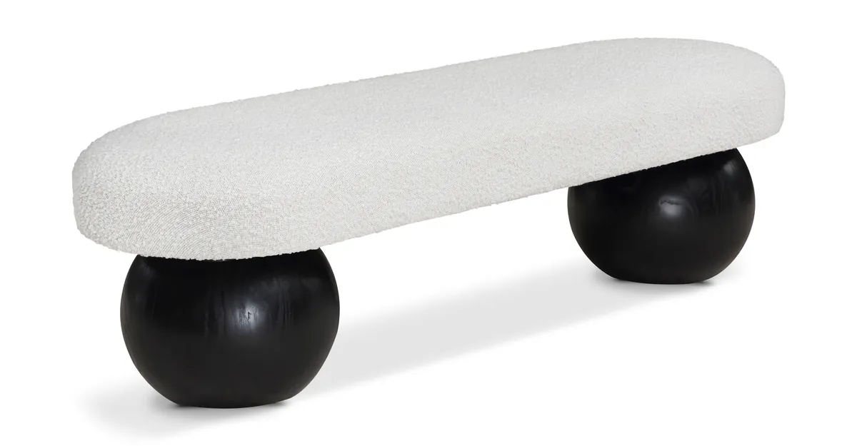 Bowie - Bench With Black Base - Cream