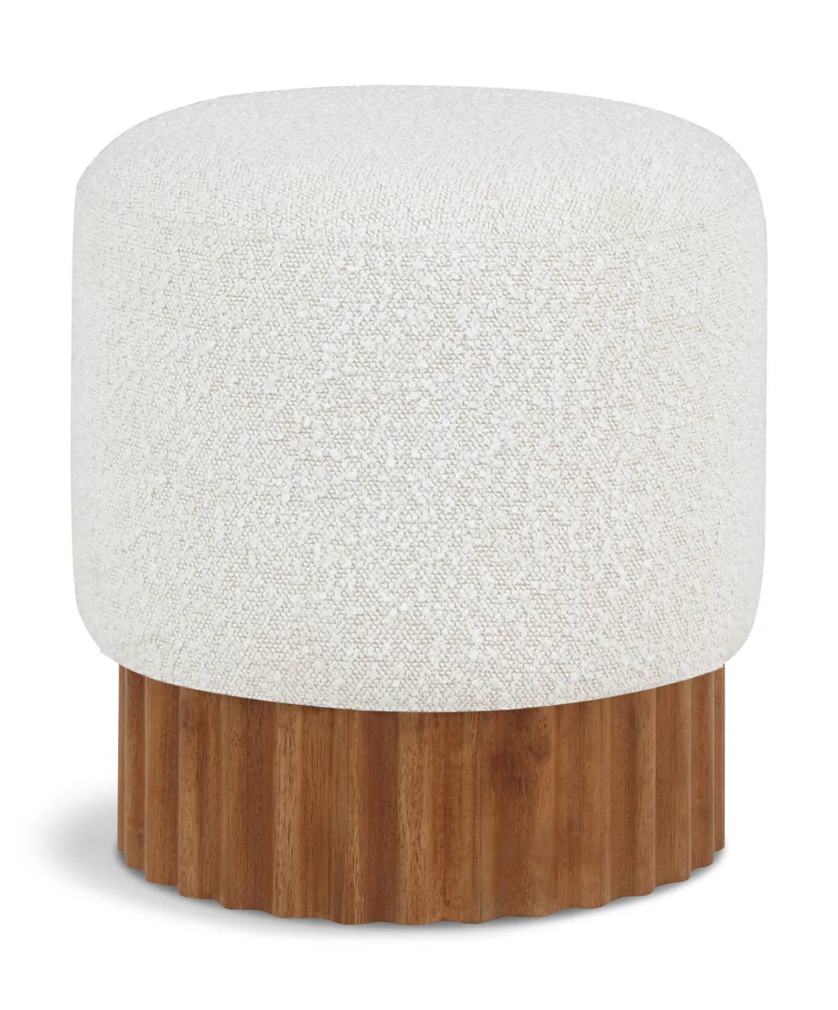 Veranda - Ottoman / Stool With Brown Base - Cream