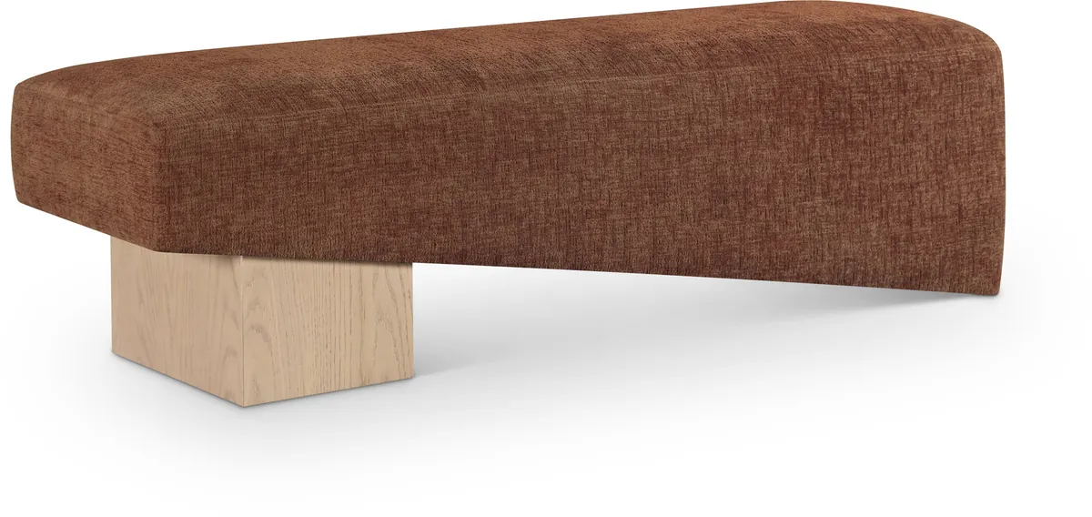 Alora - Bench With Natural Base - Cognac