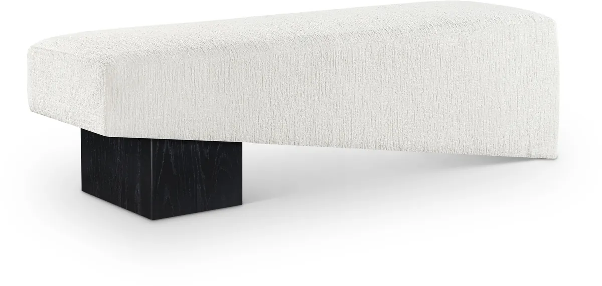 Alora - Bench With Black Base - Cream