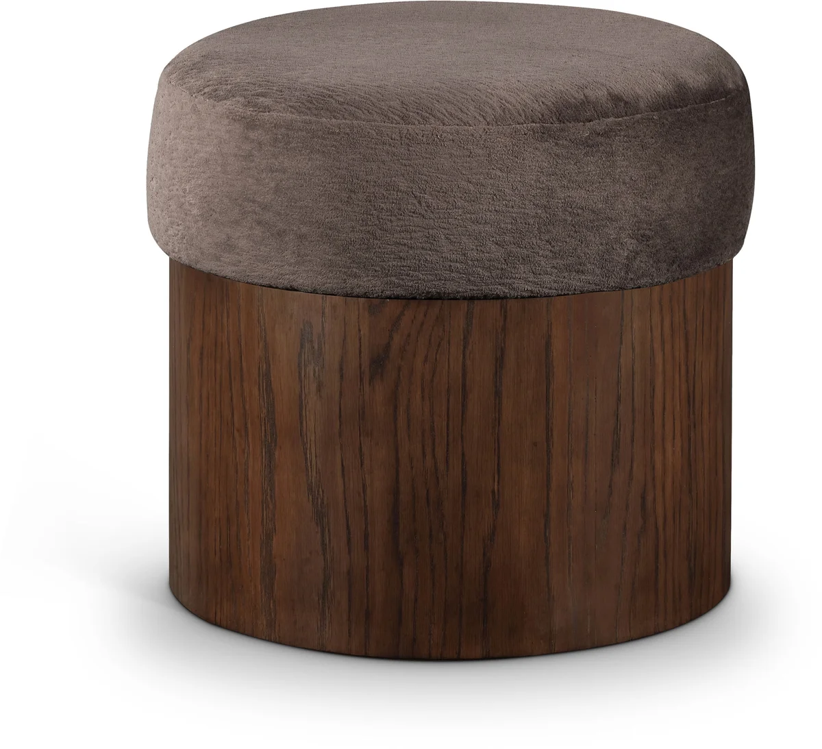 Nimes - Ottoman / Stool With Brown Base - Brown